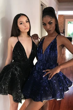 

Unique Sparkle Lace Sequins Mini Cocktail Party Gown Sexy A-line Homecoming Dresses vestidos de coctail