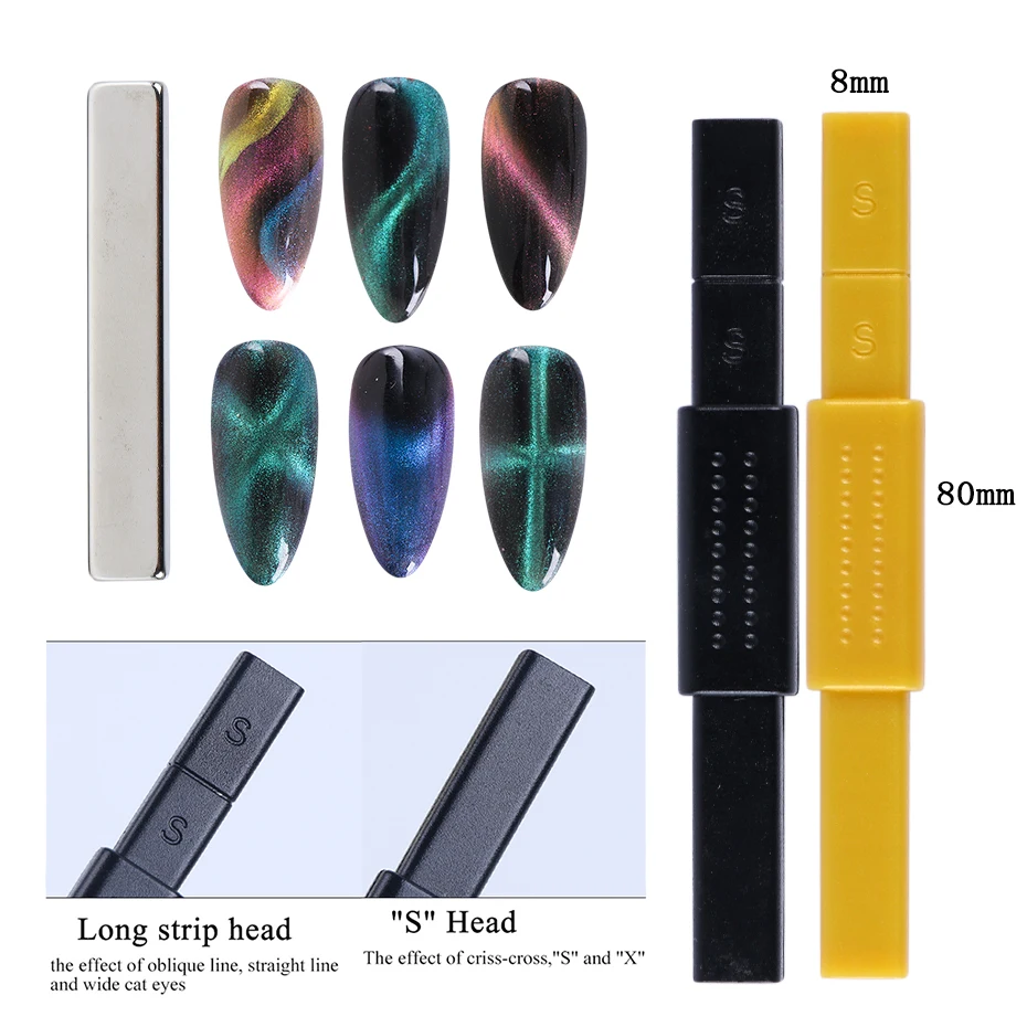 25 Styles Magnet Fr Gel Varnish Nail Tool Cat Eye Magnet Nail Art Stick 3D Multi Line Strip Effect Magnetic Pen Manicure LE1612