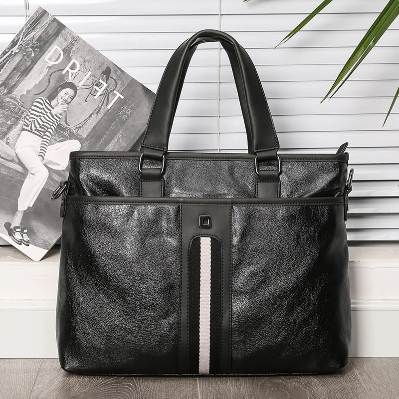 

New fashion handbag, men's business briefcase, leisure office computer trend, Korean version of single shoulder slant backpack