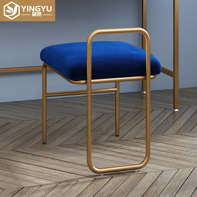 Nordic Makeup Stool Elegant Dressing Stool for Bedroom Modern Coffee Chair with Backrest Simple Small Design