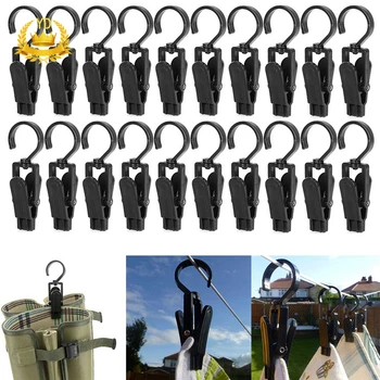 

10Pcs Portable Windproof Clothespins Plastic Laundry Clip Bra Sock Hanger Hook Quilt Clothing Clip