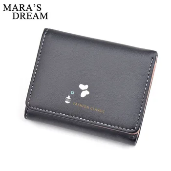 

Mara's Dream 2019 Ladies Wallet Female Short Section Three Fold Cover Wallet Japan And South Korea New Multi-Function Folding