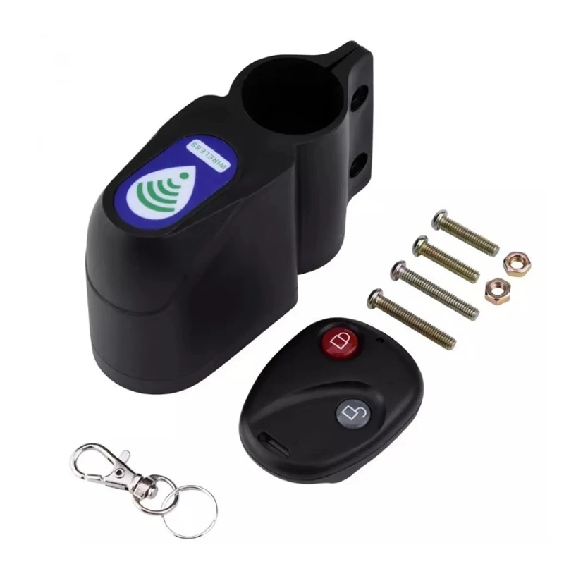 Wireless Remote Control Bicycle Alarm Mountain Bike Shock Vibration Sensor Lock X3UF - Famidy.com