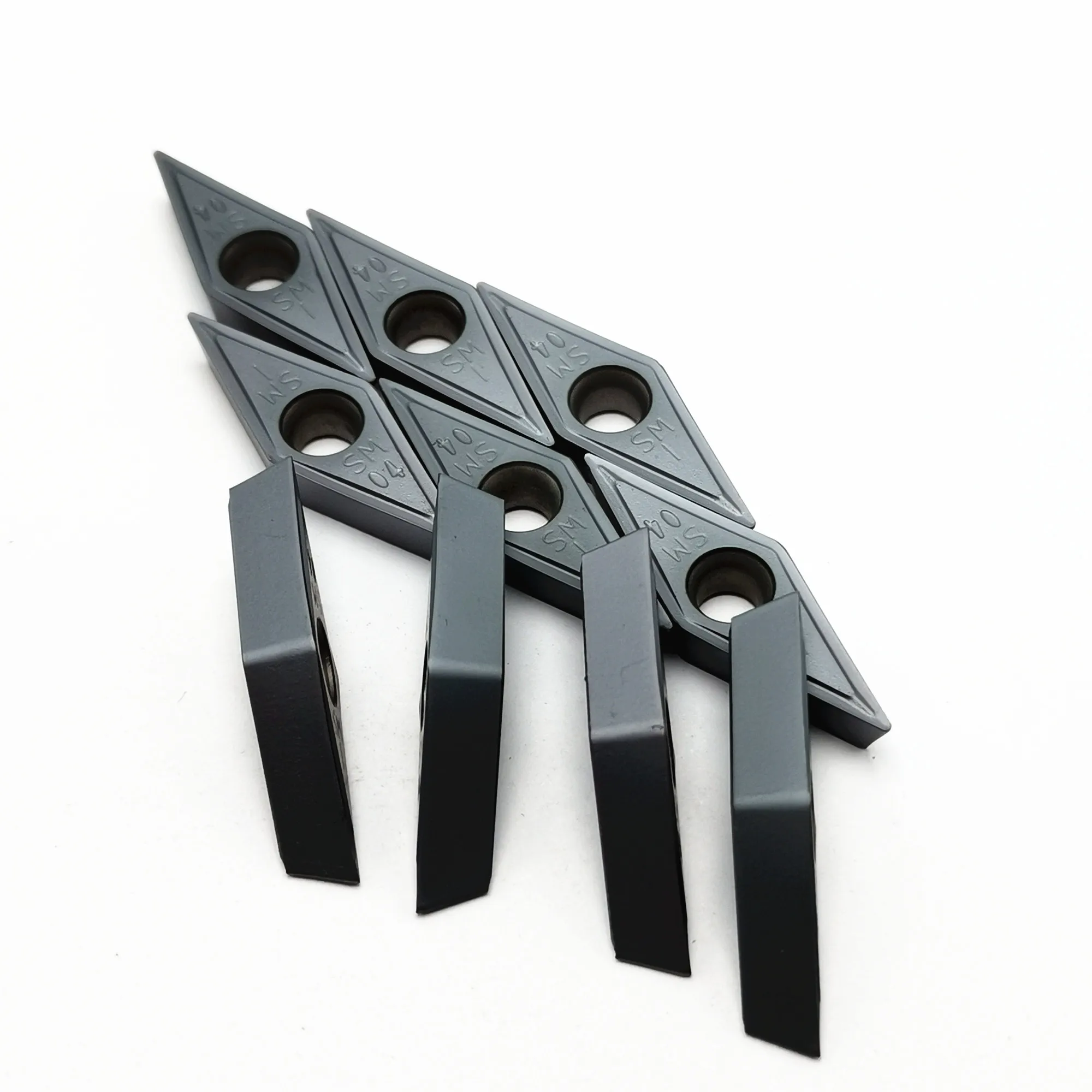 VCMT160404 SM IC907 / 908 External Round Car Blade Carbide Insert Lathe Tool VCMT 160404 CVD+ PVD Turning Insert