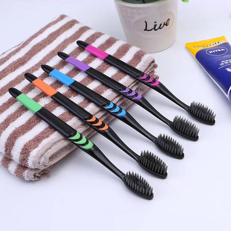 A660101 Toothbrush Bamboo Charcoal Toothbrush Spare Charcoal Bar Toothbrush Adult Soft Bristle Toothbrush Hot Sales