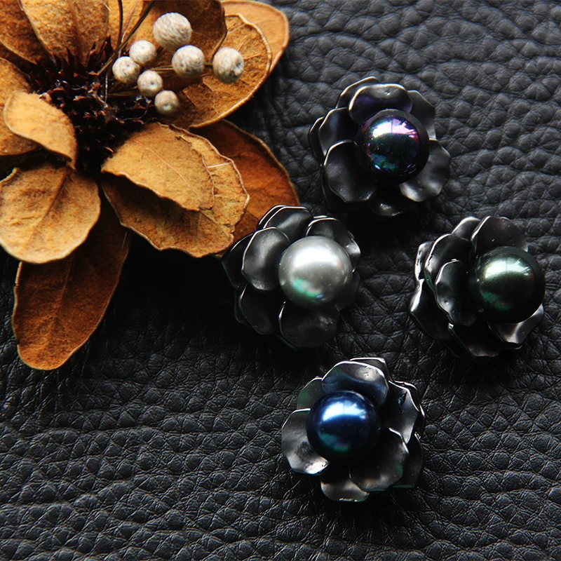 Цветочные пуговицы стразы жемчужные свадебное украшение сделай сам для костюма