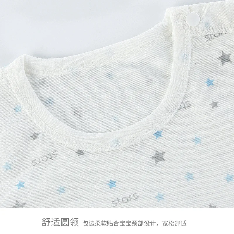 

Baby Fashion Pure Cotton Open Shoulder Two-Piece Set Cute Newborns Long Sleeve Infants CHILDREN'S Suit Men And Women Baby Clothe
