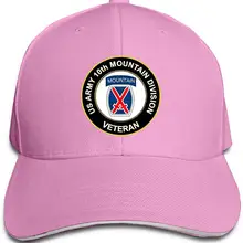 Ветеран армии США 10-й дивизии горной пехоты регулируемая бейсболка сэндвич Кепка