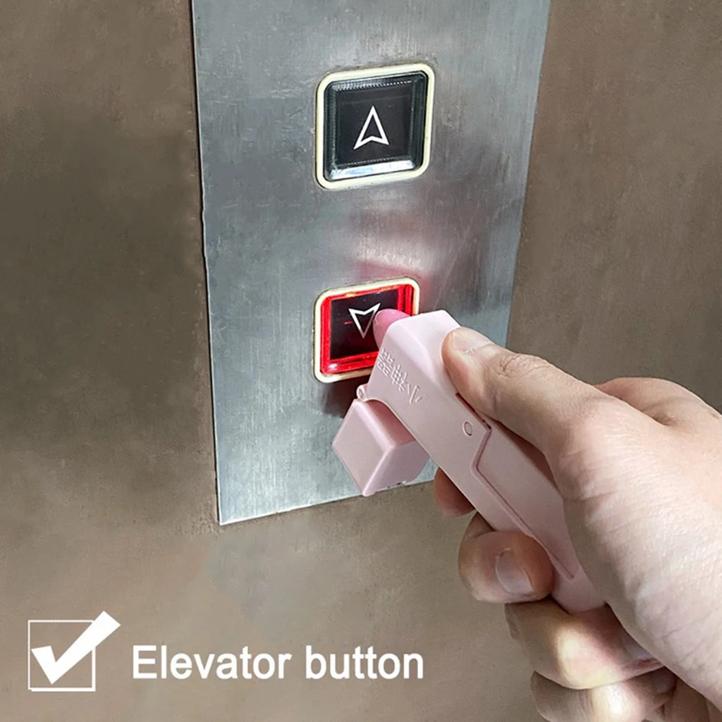 Elevator Button Press Tube Self-cleaning Home Office Door Handle Grip Clamps Door Handle Pull Clamp Elevator Button Press Pen
