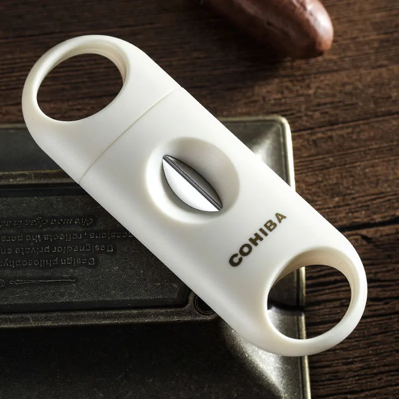 Металлический V образный нож пластиковый сигарный резак ножницы V-Cut Clipper порт Куба сигары резак Cohiba аксессуары для сигар