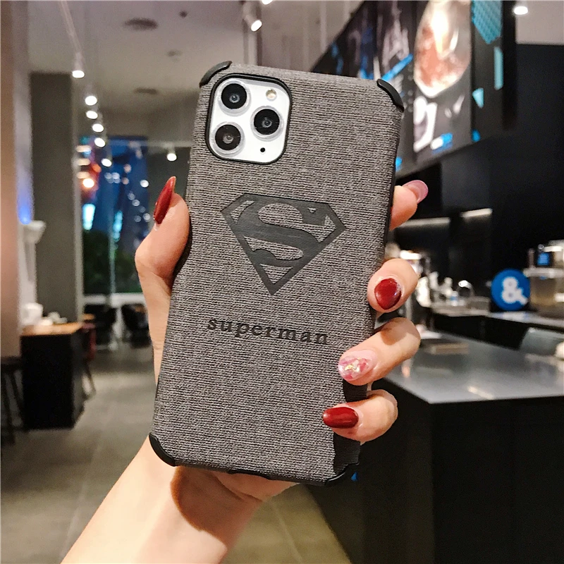 Gray Улучшенный анти-осенний супергерой Супермен Мягкий ТПУ чехол для iPhone 11 Pro Xs Max X XR 6 6s 7 8 Plus 3D отпечаток матовый Силиконовый чехол - Цвет: Gray