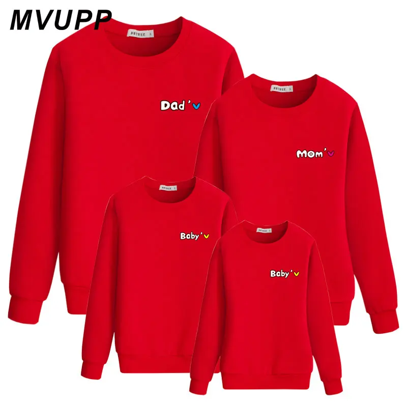 MVUPP свитшоты для всей семьи мамы дочки папы и ребенка топы подходящая одежда