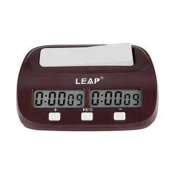 

LEAP Professional Chess Clock Compact Digital Watch Count Up Down Timer Electronic Board Game Bonus Competition