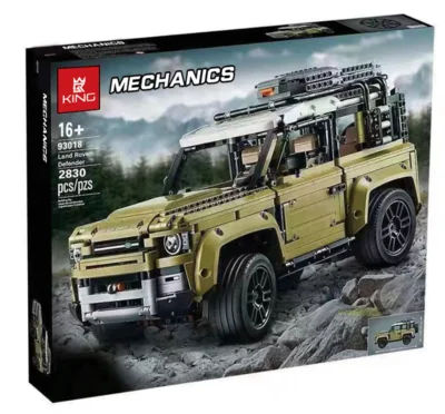 King 93018 Technic совместимый 42110 Land Car Rover Defender с моторами сборные строительные блоки кирпичи рождественские игрушки - Цвет: Car and PDF manual