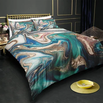 

Marble Pattern Bedding Set Bedroom Decor Hypoallergenic Quilt Cover Birthday Gifts Bedspreads 1PC Duvet Cover with Pillowcase