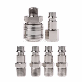 

6 Pcs EURO Air Line Hose Compressor Fitting Connector Quick Release Set 1/4" BSP Drop Shipping