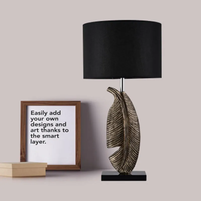 

2019 Direct Factory Price New Design Leaf Shape Gold Modern Table Lamp China Supplier abajur para quarto decoracao para casa
