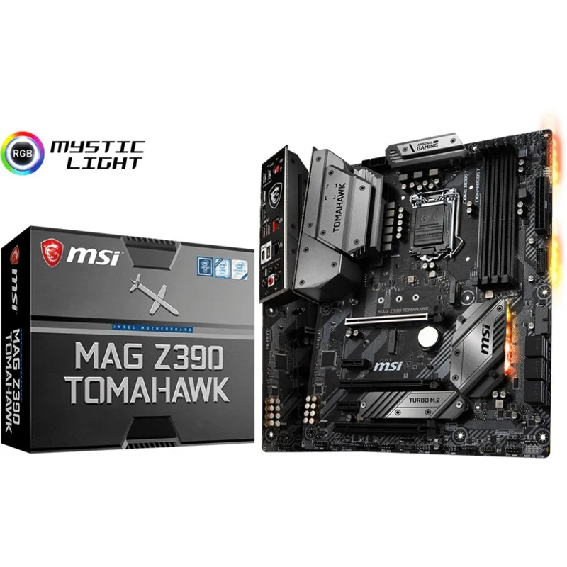 Материнская плата MSI MAG Z390 TOMAHAWK Soc-1151v2 Intel Z390 4xDDR4 ATX AC`97 8ch(7.1) 2xGgE RAID