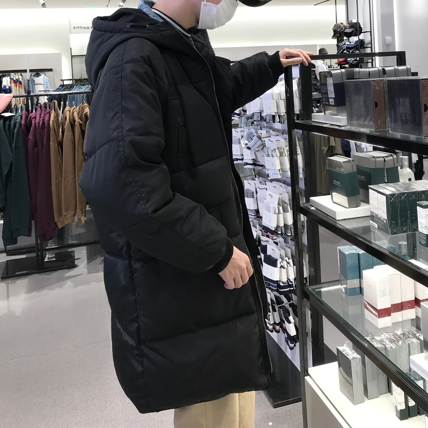 Winter New Style Large Size Men Mid-length Cotton-padded Clothes Men's Korean-style Fashion Loose Thick Warm Couples down Coat