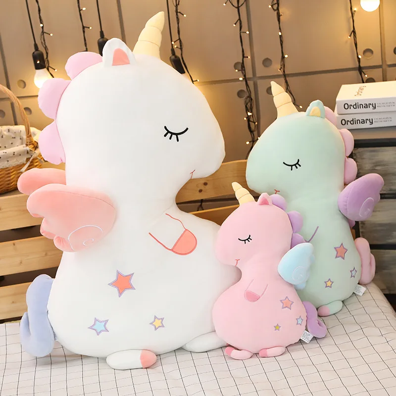 

50/70/90cm Sky Unicourn Plush Toys Stuffed Double Eembroi Star Unicorn Doll Bed Cushion or Pillow Xmas/Birthday Gift Home Decora