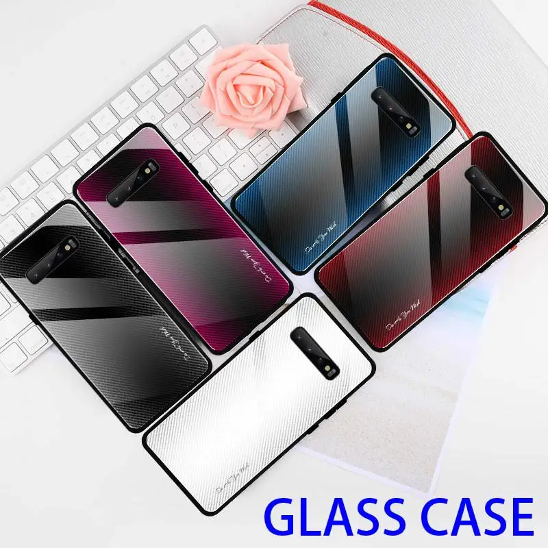 

Gradient Tempered Glass Case For Samsung Galaxy A70 S10 S9 S8 Plus A50 A30 Note 9 10 Pro A20 A10 A80 Protective Phone Case Cover