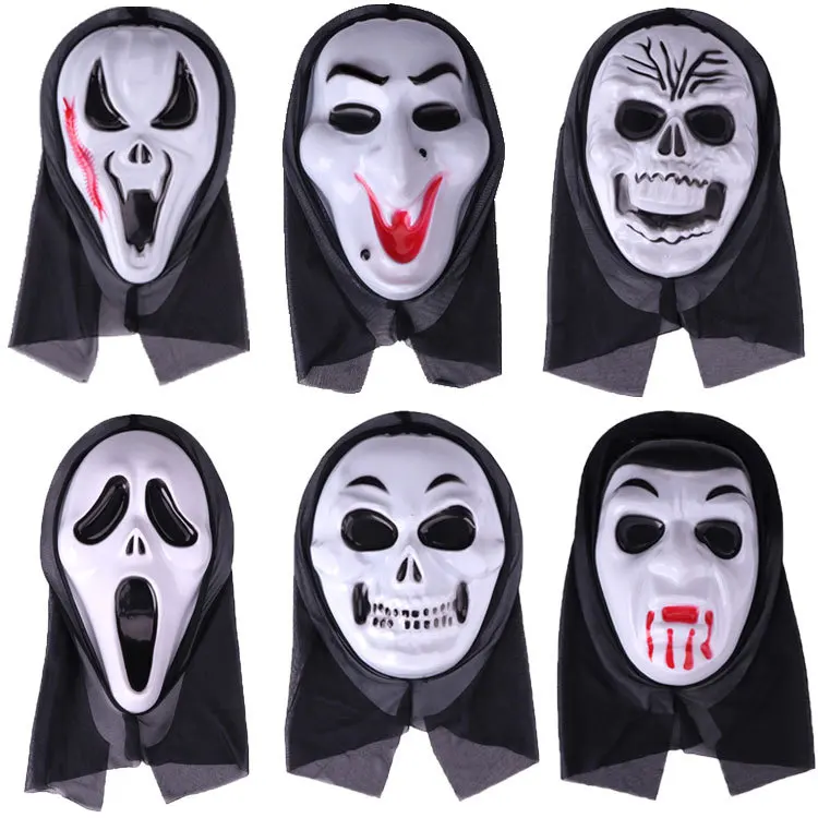 

Halloween Horror Grimace Children Men's Adult Surprised Sound Skeleton Women's Mask Scream Universal Vampire Demon Wholesale