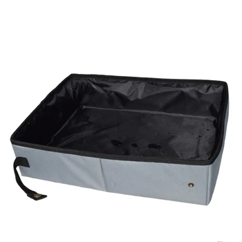 

Folding Travel Pet Cat Litter Box Dog Toilet Tray Folding Cat Litter Bedpan Waterproof Outdoor Foldable Cat Litter Box