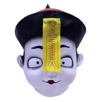 

Chinese Style Ghost Festival Horror Scary Full Face Mask Realistic Masquerade Halloween Mask Latex Maska Party Cosplay Props