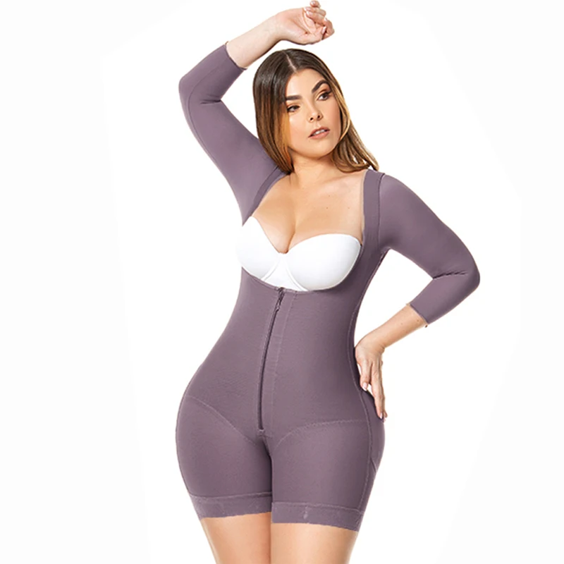 

Long Sleeve Bodysuits Compression Garments After Liposuction Postpartum Shapewear Women Fajas Colombianas Original Post Surgery