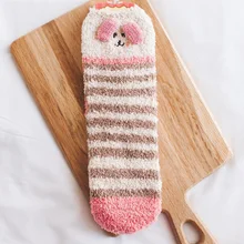 Новинка; Лидер продаж; 3 пары; женские повседневные флисовые Носки с объемным рисунком животных; сезон осень-зима; плотные теплые носки; YAA99