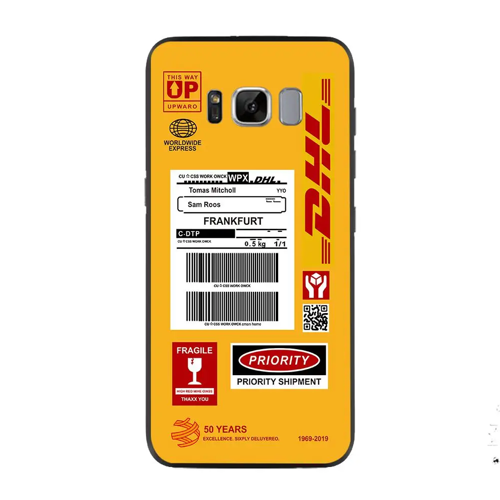 Dhl Express, мягкий чехол для samsung Galaxy S8, S9, S10 Plus, S10e, Note 8, 9, 10 Pro, силиконовый чехол для телефона, Dhl, 50th, Coque, Fundas, чехол s - Цвет: 2