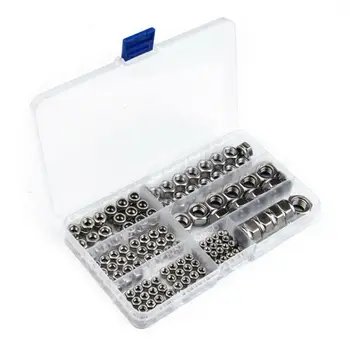 

2019 New High Quality 170Pcs/set Stainless Steel Lock Nuts M3 M4 M5 M6 M8 M10 M12 Nylon Insert Kit