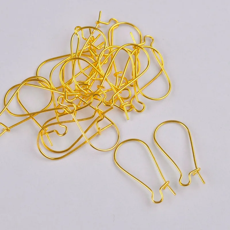 Gold Plated 1000 шт 16 мм 25 мм 30 мм 38 мм u-образные застежки для сережек ушные Провода Крючки для серьг серьги DIY ювелирные аксессуары - Цвет: Gold Plated