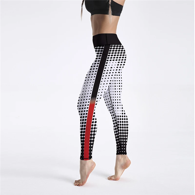 CX000301 Dot Printed Leggings Sport Tight for Women Fitness High Waist Yoga Pants Push Up Legging Gym Booty Sport Tights Sportswear - Цвет: CX000301