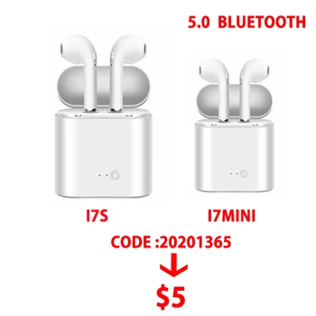 

FREE SHIPPING Wireless I7 Mini Bluetooth Earbuds In-Ear Earphones With Built-in Mic Stereo Headsets For IPhone8 X 7 Plus Samsung