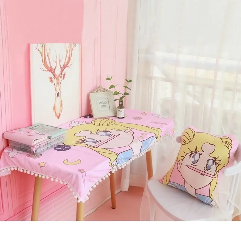 100% хлопок скатерть Сейлор Мун японская аниме фигурка волшебной девушки печатный