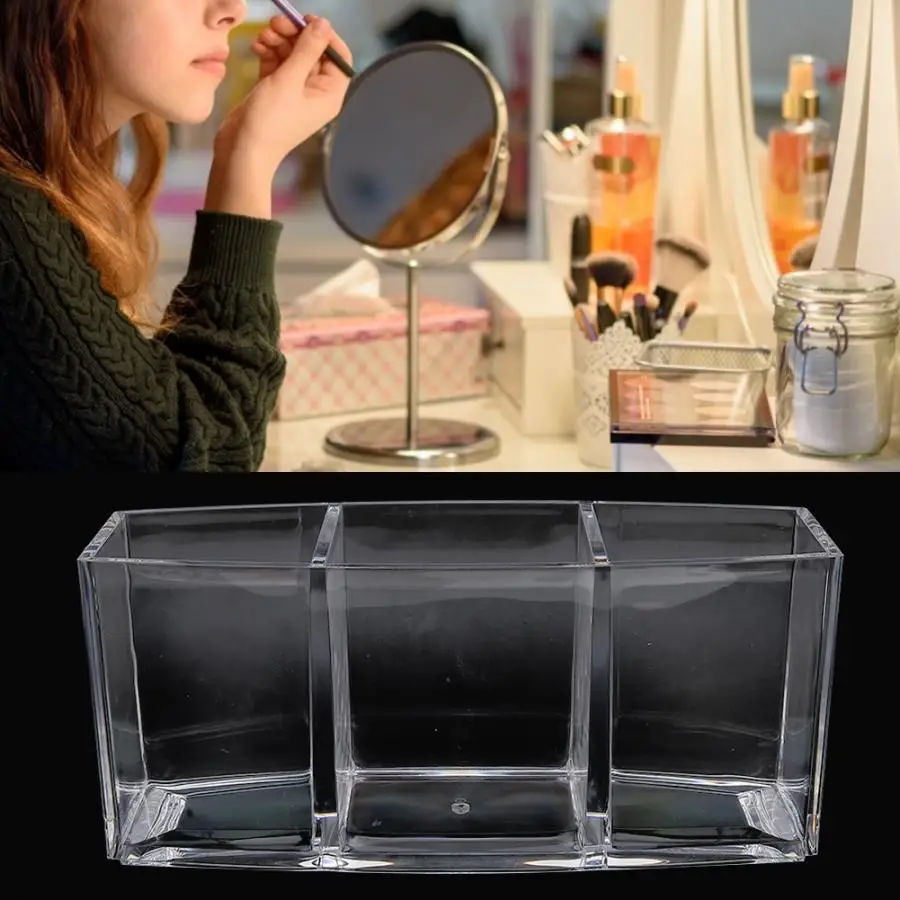 Desktop Acrylic Clear Rectangle Shape Makeup Brush Holder Organizer Storage Box Makeup Tool Kits Make Up Tools Set for for Women Desktop Acrylic Clear Rectangle Shape Makeup Brush Holder Organizer Storage Box Makeup Tool Kits Make Up Tools Set for for Women