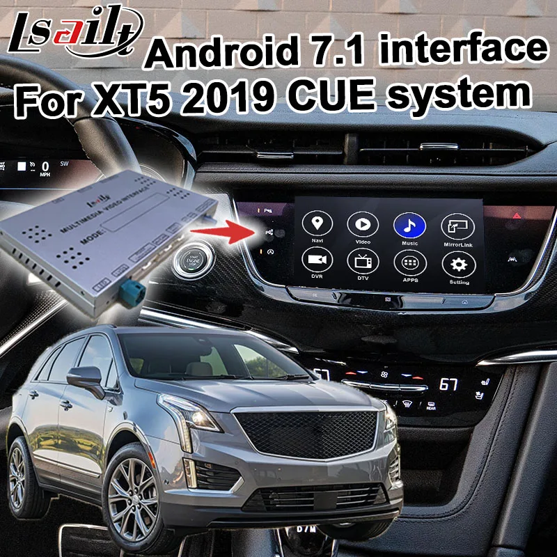 Android gps навигационная коробка для Cadillac XT5 и т. д. видео интерфейс mylink CUE intellilink система с беспроводной Carplay Lsailt