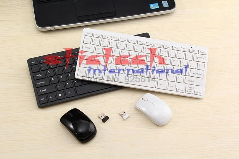 또는 100pcs 2.4G 무선 키보드 광학 마우스 + 키보드 보호 커버 콤보 키트 데스크탑 PC 안드로이드 스마트 tv용