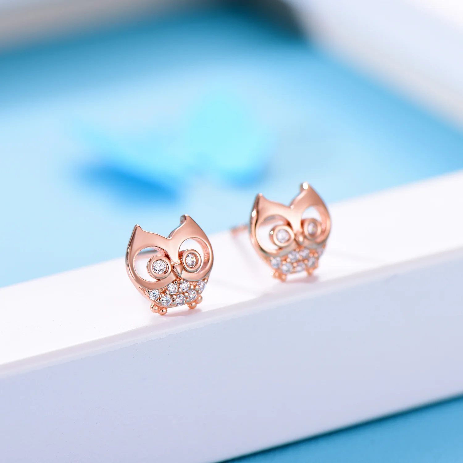 

LK Brand Jewelry Crystal Zircon Cute Owl Animal Ladies Earrings