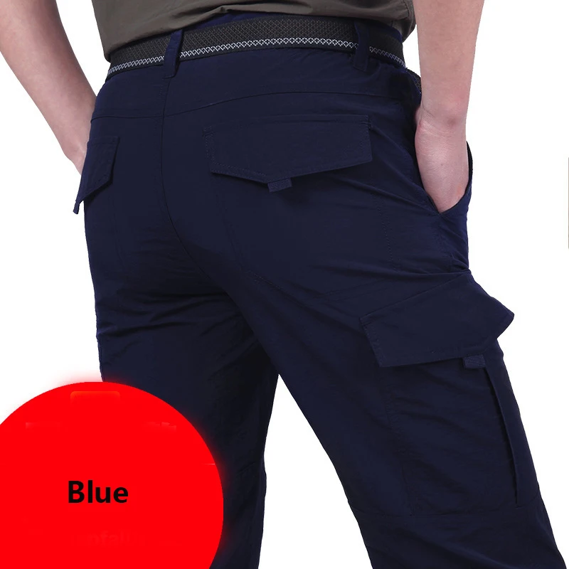 Breathable lightweight Waterproof Quick Dry Casual Pants Men Summer Army Military Style Trousers Men's Tactical Cargo Pants Male casual pants hiking pants