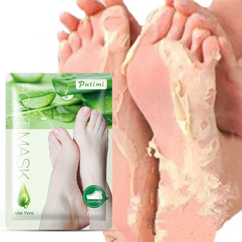 

PUTIMI 2pair Exfoliating Foot Mask for Legs Pedicure Socks Exfoliation for Feet Mask Remove Dead Skin Heels Foot Peeling Masks