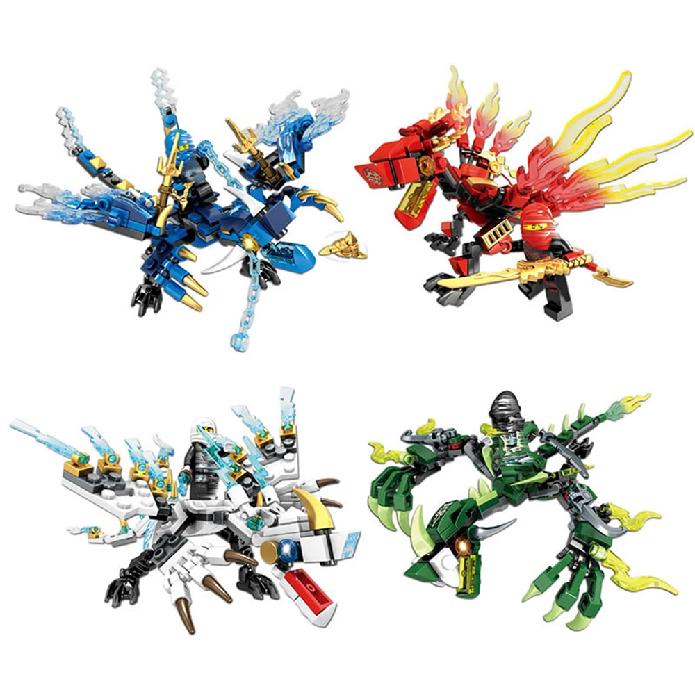 

Creative Ninja Dragon Knight Series Construction Educational Building Block Toys For Boys Friends Small Bricks DIY Birthday Gift