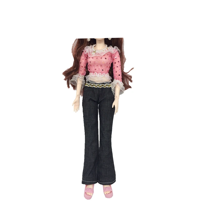 Bjd кукла 1/4 голова с голубым глазом для 45 см Кукла DIY игрушка BJD пользовательский макияж 22 шарнира 18 дюймов Кукла детские игрушки для девочек 18 мм глаза - Цвет: Pink Clothe