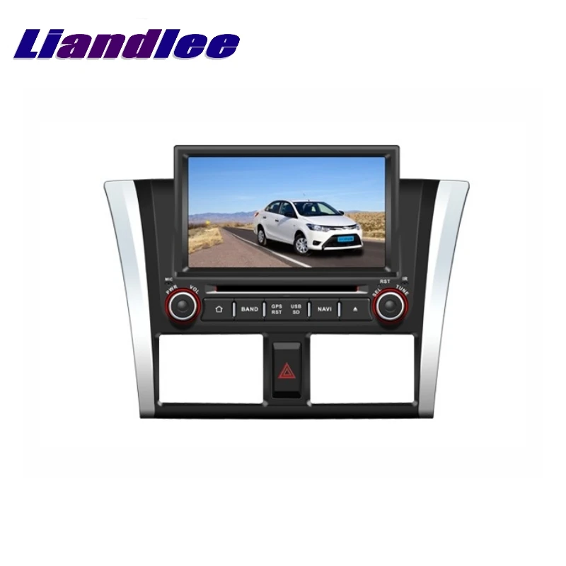Для Toyota Yaris седан LiisLee автомобильный мультимедиа, ТВ DVD gps аудио стерео Hi-Fi радио стиль навигация NAV NAVI