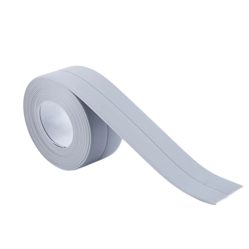 

New Self Adhesive Bath Wall Sealing Strip Sink Basin Edge Trim 38mmx3.2m gray