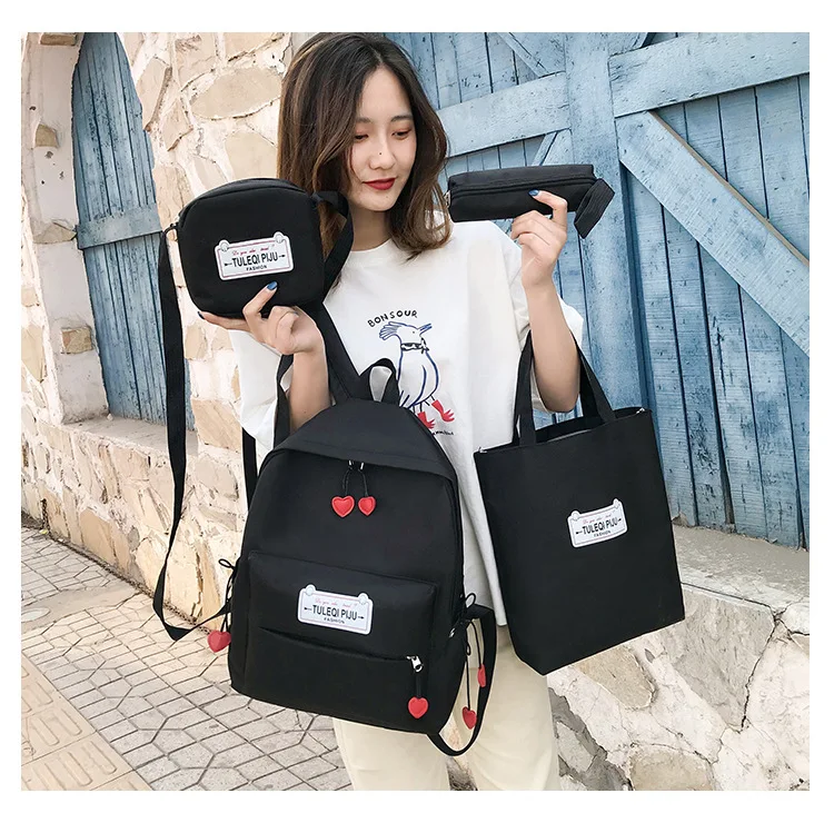 4 шт./компл. Модный женский рюкзак Оксфорд повседневные дорожные сумки школьные