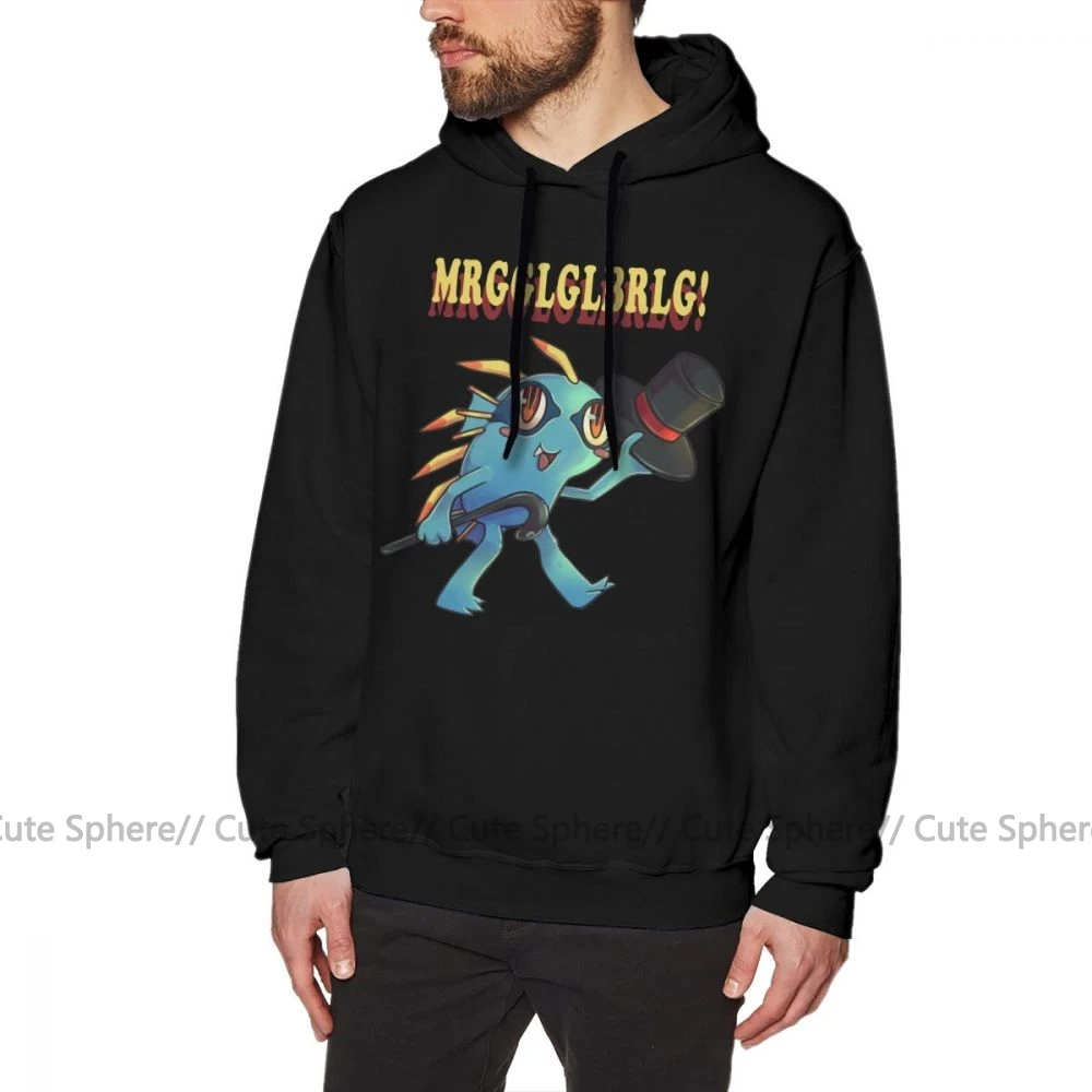 Murloc худи Murloc толстовки серый крутой пуловер Толстовка Осень ХХХ Длинные мужские хлопковые Свободные толстовки - Цвет: Black