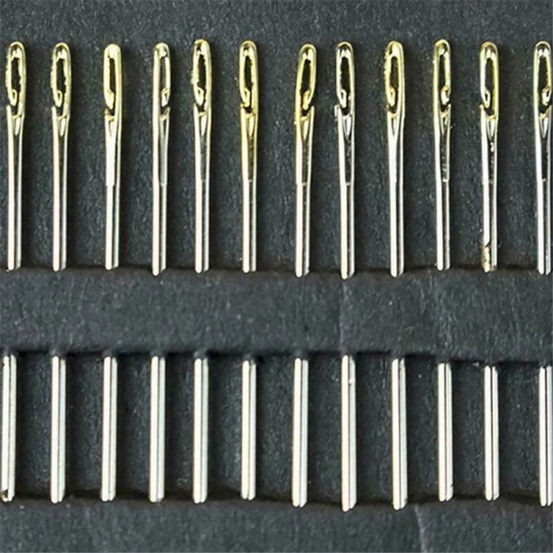 $1.24 12PCS Set Knitting Needles One Second Self Threading Needles Hand Sewing Needles Home Household Tools