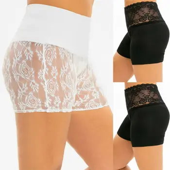 

Fashion Women High Waist Lace Safety Pants Slim Short Pants Leggings Plus Size